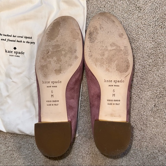 Kate Spade Murray Vintage Rose Suede Ballet Flats Size 6 - Picture 4 of 5